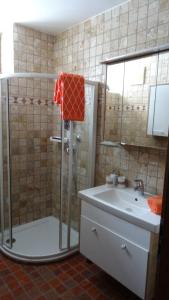 Koupelna v ubytování Apartments-Weberlandl