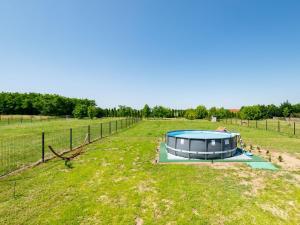 an overhead view of a round house in a field at Holiday Home Paola by Interhome in Balatonszemes