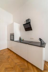 A kitchen or kitchenette at josef's home I Premium Suite I Quiet & Central