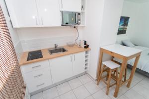 Kuchyň nebo kuchyňský kout v ubytování BOULEVARD LEGITIMUS