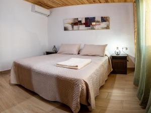 Un dormitorio con una cama con una manta encima. en Holiday Home La Pedriza by Interhome, en Zambra
