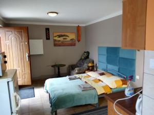 1 dormitorio con cama y sofá en ANIA, en Kamienna Góra