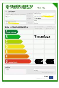 Certyfikat, podpis lub inny dokument wystawiony w obiekcie Vivienda Vacacional Timanfaya