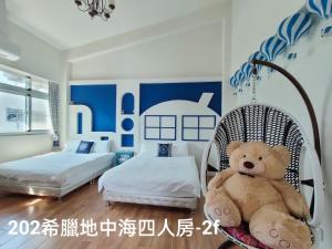 Postel nebo postele na pokoji v ubytování 小雅民宿 Oo自助入住旅店oO
