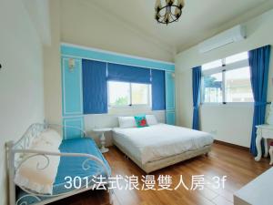 Postel nebo postele na pokoji v ubytování 小雅民宿 Oo自助入住旅店oO