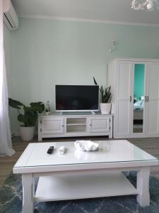 Televízia a/alebo spoločenská miestnosť v ubytovaní Apartment Villa Edmea 2