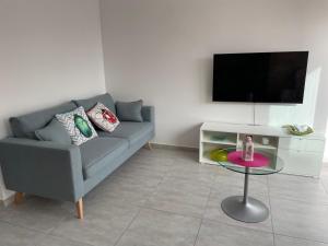 TV a/nebo společenská místnost v ubytování Villa moderna y con piscina privada