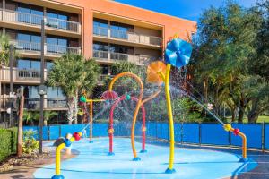 a water park in front of a building at Rosen Inn Lake Buena Vista in Orlando
