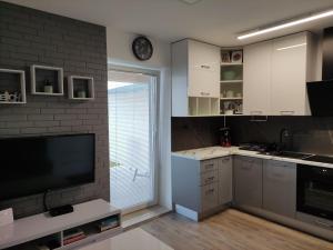 Nhà bếp/bếp nhỏ tại Studio Apartment SILA Rabac