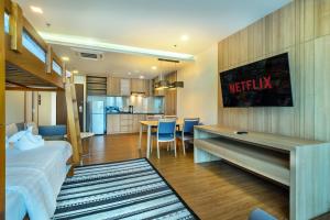 Kuchyň nebo kuchyňský kout v ubytování PLAAI Prime Hotel Rayong SHA Extra Plus