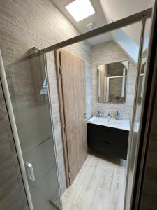 Kylpyhuone majoituspaikassa Penzion Arrow