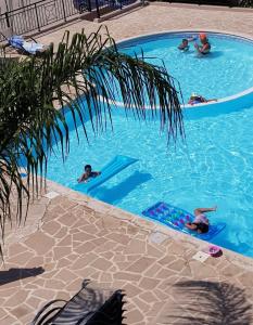 Πισίνα στο ή κοντά στο beautiful apartment near the sea and a large private garden