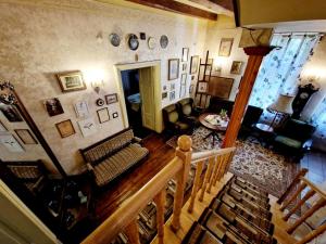 an aerial view of a living room with a living room at Willa Szwadron in Łańcut