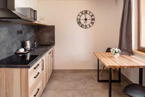 Kuchyň nebo kuchyňský kout v ubytování Wellness aparthotel Martiňák