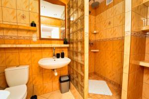 Koupelna v ubytování Sudety Canna House