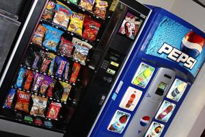 a vending machine filled with lots of food and drinks at Capri Inn & Suites - Beatrice in Beatrice