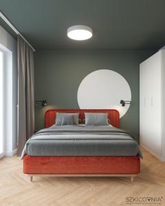 Кровать или кровати в номере Piękny Apartament nad Odrą w centrum Wrocławia