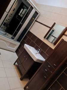 Koupelna v ubytování Apartament La Cetate