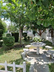GUEST HOUSE VILA ELEZI外面的花园