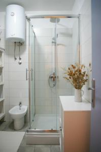 Koupelna v ubytování Central apartment, two bedrooms