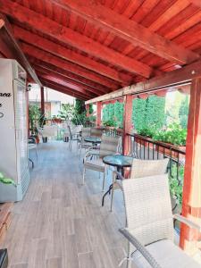 Balkón nebo terasa v ubytování Pension Terra