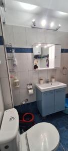 Koupelna v ubytování Galini apartments Kriopigi