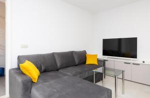 Televízia a/alebo spoločenská miestnosť v ubytovaní Apartmani Čanaki Supetar