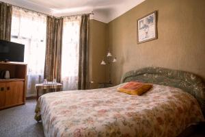 Postel nebo postele na pokoji v ubytování City Center Kaķis B&B