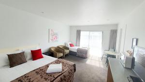 TV a/nebo společenská místnost v ubytování Alpine Lodge Motel