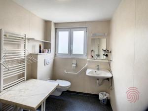 Kúpeľňa v ubytovaní Appartement F2 climatisé avec terrasse et parking, proche des Thermes et du centre - Lamalou les Bains - FR-1-451-164 + 8 fotografií
