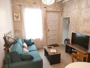 Televízia a/alebo spoločenská miestnosť v ubytovaní La petite Arlésienne - Charmante maison de ville