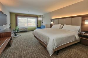 a hotel room with a bed and a flat screen tv at Holiday Inn Express & Suites - Albuquerque East, an IHG Hotel in Albuquerque