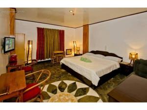 - une chambre avec un lit et un salon dans l'établissement OYO 880 Flores De Musa Inn, à Puerto Princesa