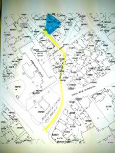 a map with a blue spot on top of it at Mile in Prilep