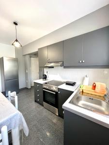 Kuchyň nebo kuchyňský kout v ubytování Atrium Apartment #1