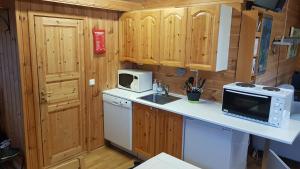 Kjøkken eller kjøkkenkrok på One-room cabin without shower