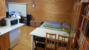 Kuchyň nebo kuchyňský kout v ubytování One-room cabin without shower