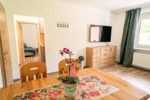 Televiisor ja/või meelelahutuskeskus majutusasutuses Appartments Kramer