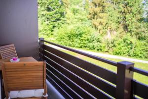 Rõdu või terrass majutusasutuses Appartments Kramer