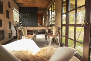 Istumisnurk majutusasutuses Krusmølle Glamping