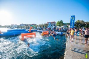 a group of people playing in the water at a water park at Marija in Posedarje