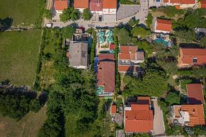 an overhead view of a house neighborhood at Bed & Breakfast Villa Terezija in Baška