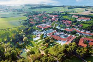 an aerial view of a school campus with a park at Ferienwohnungen Franziska Hackl in Bad Birnbach +2 photos