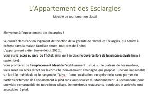 Fotografia z galérie ubytovania L'Appartement des Esclargies v destinácii Rocamadour