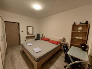 una camera con letto, tavolo e scrivania di Apartment Denis a Senj