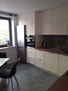 Kuchyňa alebo kuchynka v ubytovaní Apartament Wiżajny + 9 fotografií