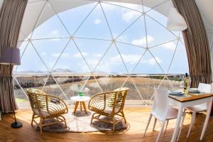 a room with a large glass dome at Eslanzarote Eco Dome Experience in Teguise