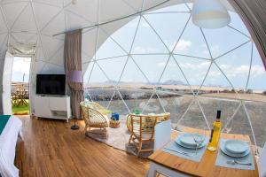 Χώρος καθιστικού στο Eslanzarote Eco Dome Experience