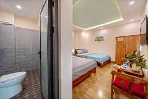 Koupelna v ubytování Nam Hội Homestay