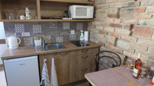 Kuchyň nebo kuchyňský kout v ubytování Apartmán Lanžhot